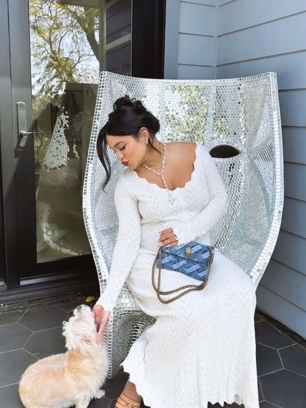 Spell Lou Lou pointelle knit gown maxi dress
